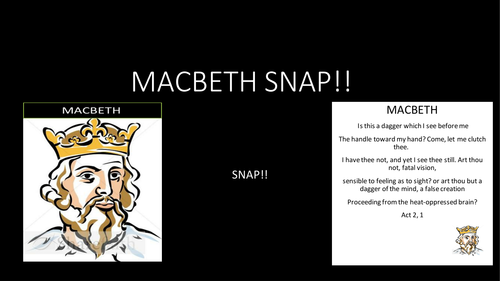 Macbeth Snap game