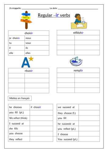french-planting-a-regular-ir-verb-worksheets-teaching-resources