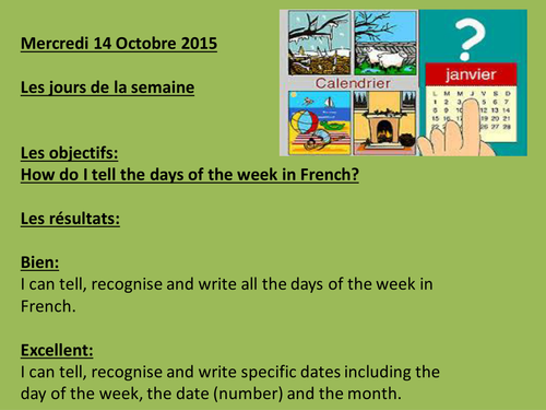 Days of the week with science and history about key dates