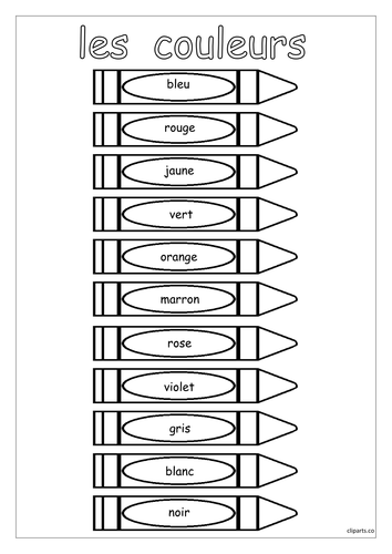 FRENCH - Colours - Les Couleurs - Activity Booklet - Worksheets ...