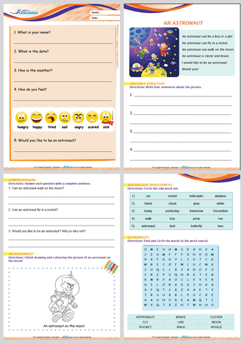 Space - Astronauts (II) - Grade 1 | Teaching Resources