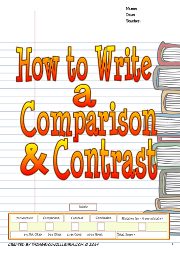 How to Write Essay Bundle (Biography, Comparison & Contrast ...