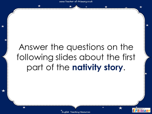 The Nativity Story Ks1 Teaching Resources