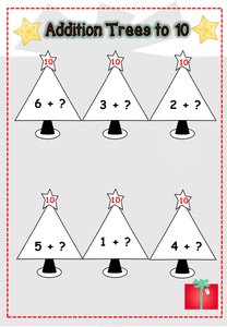 Maths plan, and (Lesson PowerPoint activities addition Christmas Addition  ks1 Trees plan lesson number missing