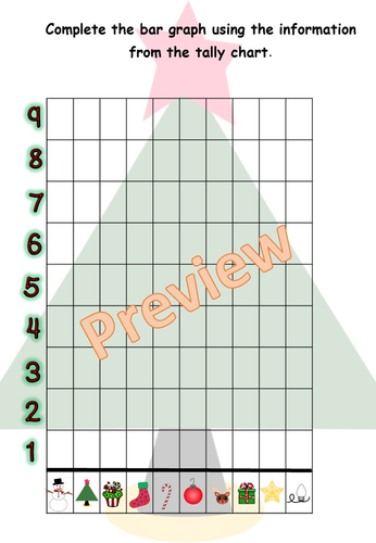 Christmas Maths Tally chart and graph activities (Lesson plan