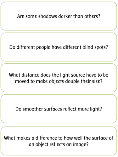 year 6 science light powerpoint lessons worksheets