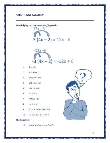 Algebra for Years 6 and 7