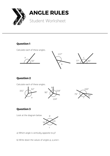 Angle Rules - Complete Lesson | Teaching Resources