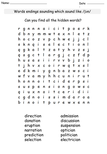 Worksheets Words Ending In Tion Worksheet spag year 3 4 spelling endings which sound like spelt j word tion sion ssion cian wordsearch