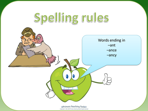 SPaG Year 5 6 Spelling Words Ending In ant ance ancy ent 