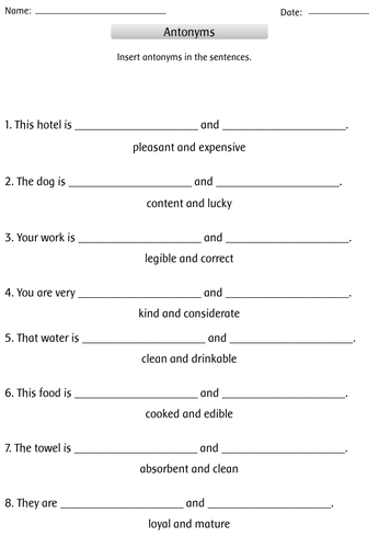 SPaG Year 6 Word Grammar: How words are related by meaning as synonyms ...