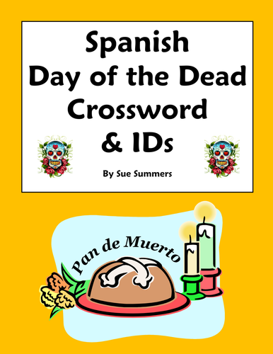 Spanish Day of the Dead Crossword Puzzle and Vocabulary | Teaching ...