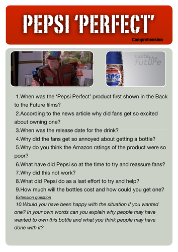 Back to the Future Activities / Futuristic/ Newspapers / Comprehension ...