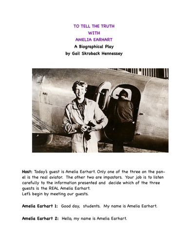 Amelia Earhart!  (A Reader's Theater Script)