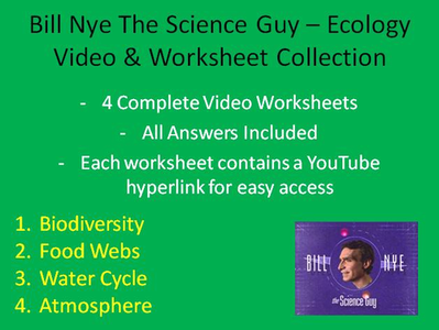 bill nye video worksheets four ecology worksheet collection by