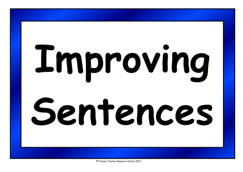 Improving Sentences Display Pack