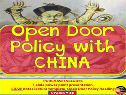 Open Door Policy With China Imperialism U S History Teaching