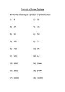 Do my homework of prime factorization