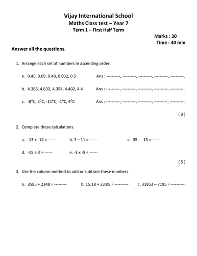 year-7-maths-assessment-teaching-resources