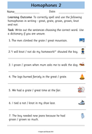 year 3 and 4 homophones free worksheets by krazikas