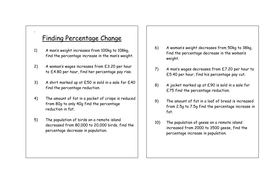 Percent of change worksheet with answers pdf image