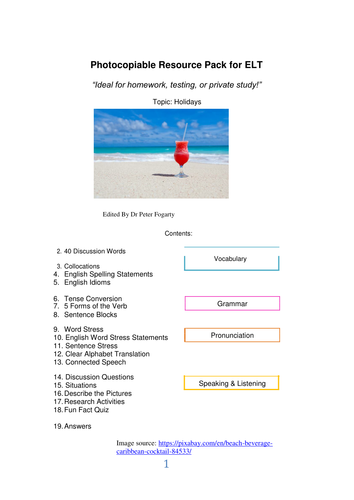 Esl Teaching Pack Bundle Teaching Resources