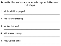 worksheet grade 8 english Online Teaching and Letters Capital Stops by Full