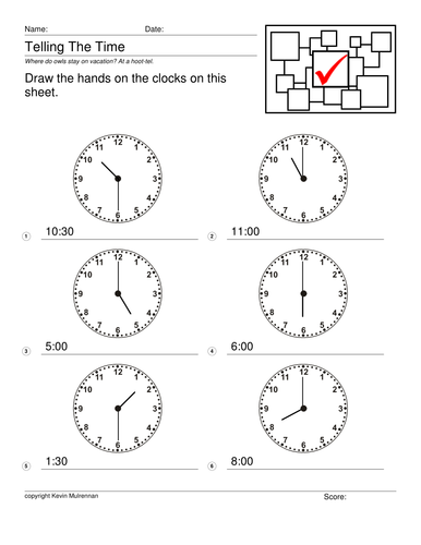 Telling The Time 96 Worksheets with Answers Maths Differentiated Clocks ...