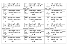 Square Roots Lesson with 2 tasks and an extension | Teaching Resources