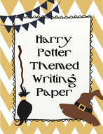 harry potter themed writing paper teaching resources