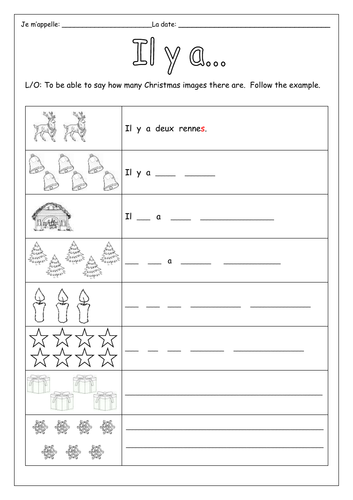 FRENCH - CHRISTMAS - Des Images de Noël - Worksheets | Teaching Resources
