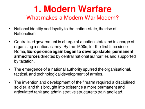 The Changing Nature of Warfare