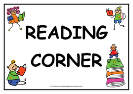 reading corner display posters teaching resources