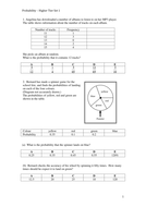 Math Probability grade 8+; two sets multiple-choice questions. Starters ...