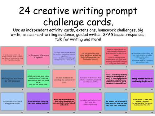 24 creative writing prompts | Teaching Resources