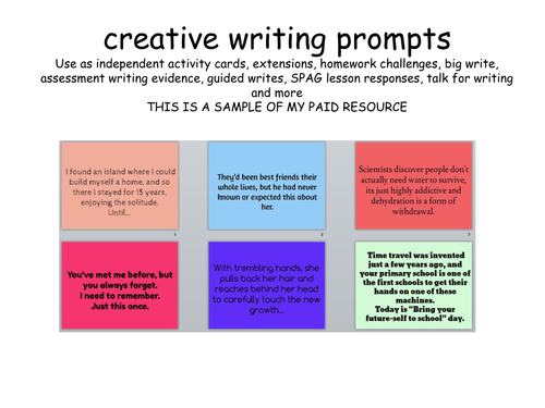 creative writing ks2 prompts