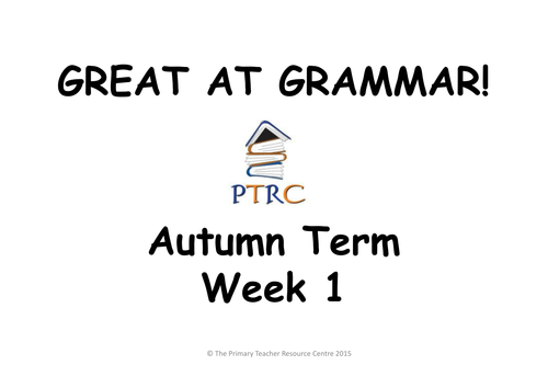 Year 1/2 SATs Great at Grammar SPAG Activities  - Autumn Term Pack