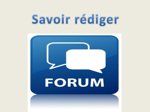 Comment écrire des messages sur un forum