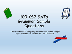 over 100 year 6 sats challenges english grammar question