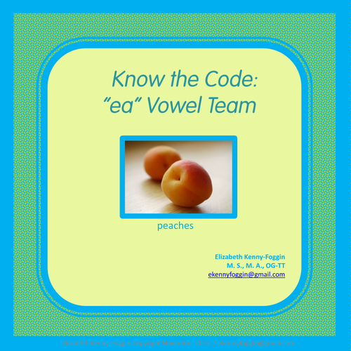 Know the Code: Vowel Team - ea (long vowel sound)