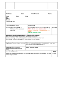 Introduction to ratios by MichelleMilligan - UK Teaching Resources - TES