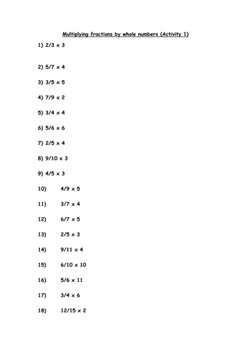 Multiplying fractions