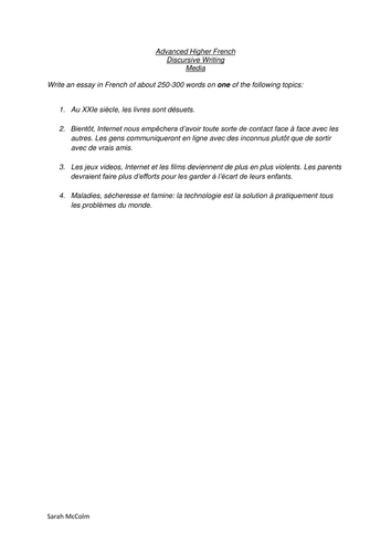 Discursive essay structure picture
