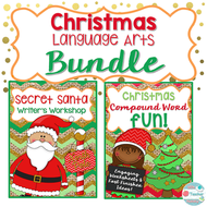 Christmas Language Arts Bundle. Secret Santa Writing &amp; Christmas