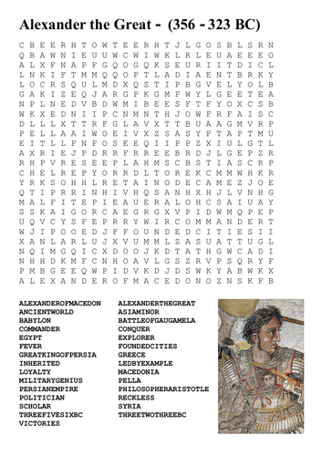 Ancient Greek History Word Search Pack Teaching Resources