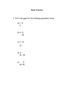 Ratio Worksheet | Teaching Resources