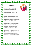 Santa Poem | Teaching Resources