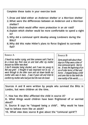 Surviving the Blitz | Teaching Resources