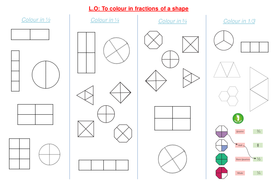 of a 2/3 shading shape Shading shape fractions blues of  by  a Teaching funky