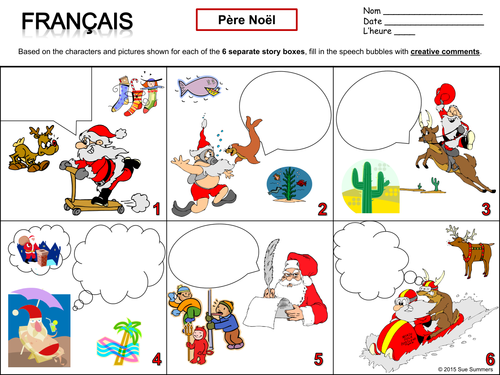 French Christmas and Pere Noel Writing Activity